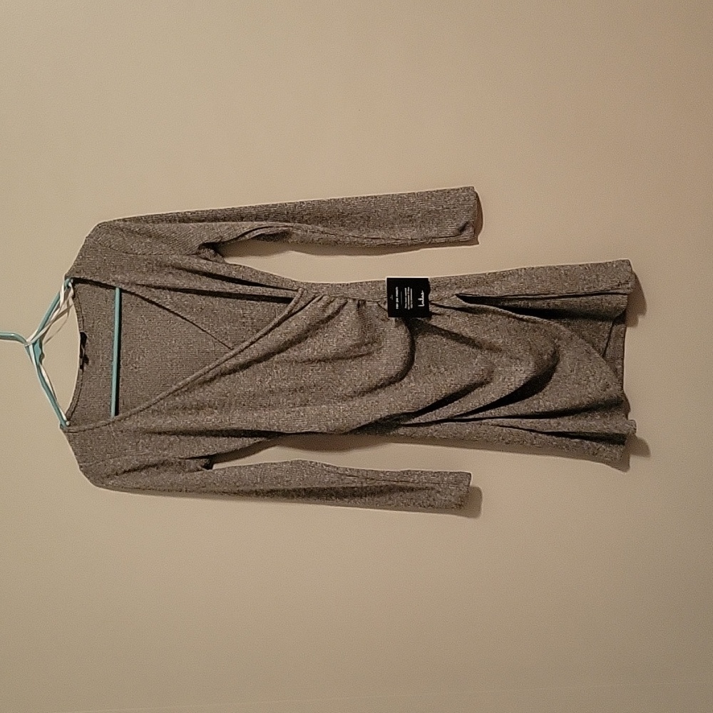 Gray sweater dress